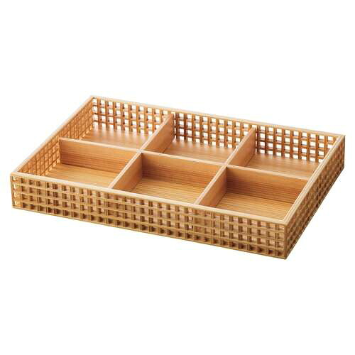 新 所せまい透かし彫り盛器 六ツ切 間仕切りのみ/お役目用/新品/貨物輸送無料