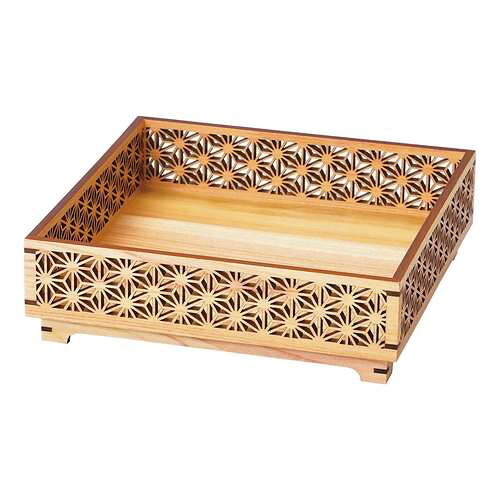 ひのき細密盛器(足付) 麻の葉/業務用/新品/小物送料対象商品