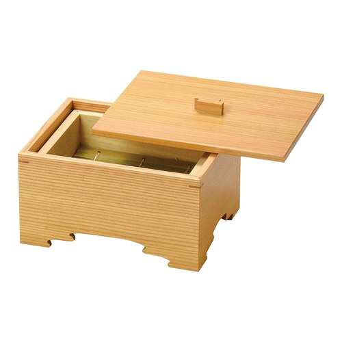 木曽杉・香箱(脚くり) 蒸しセイロセット/お役目用/新品/小物貨物輸送客体商いもの