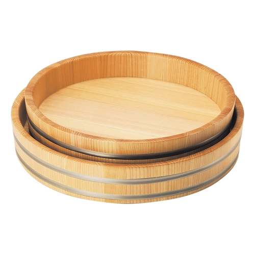 椹 浅型盛桶(ステンレス・溝切加工付) 9寸/業務用/新品/小物送料対象商品