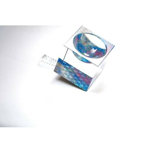 クリスタルキューブ (ラウンドホール) 瑠璃/業務用/新品/小物送料対象商品