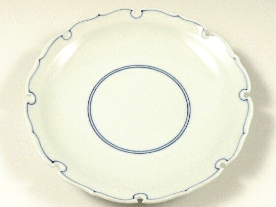 有田焼 確からしさ筋雪輪型 6寸皿 (10枚入)/お役目用/新品/貨物輸送無料