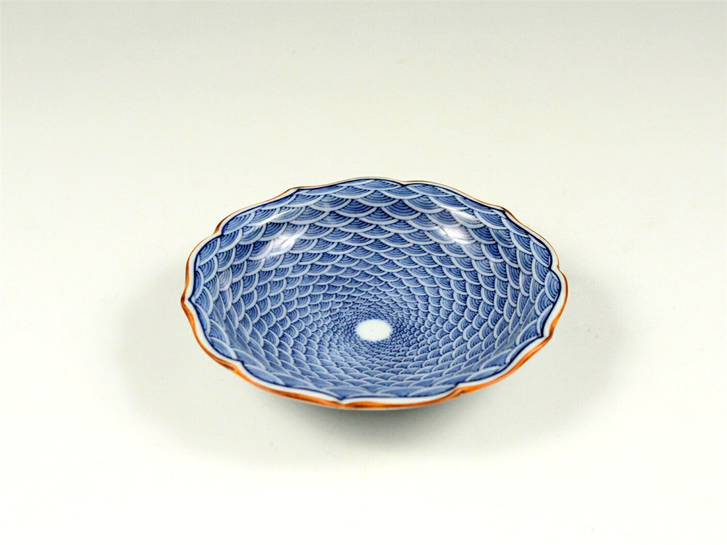 有田焼 青海波文 桔梗小皿 (10枚入)/業務用/新品/小物送料対象商品