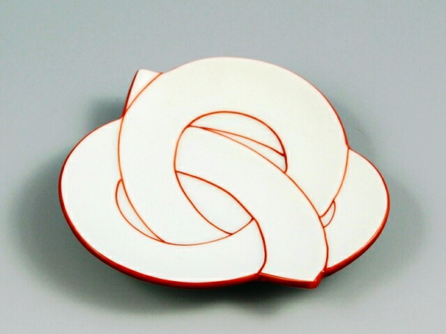 有田焼 白磁赤線挙げ句の果て 小皿 (10枚入)/お役目用/新品/小物貨物輸送客体商いもの