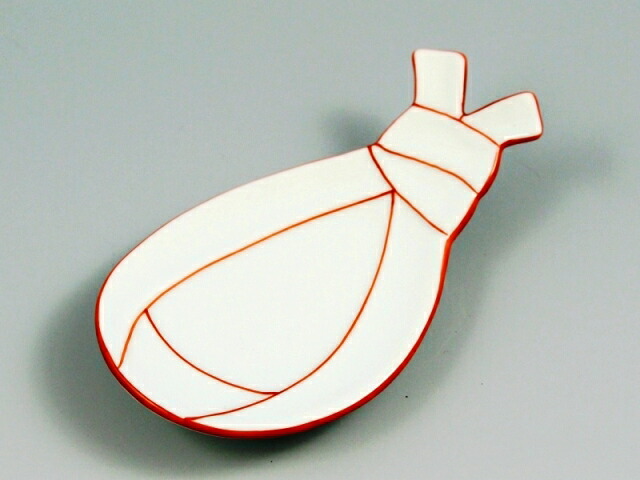 有田焼 白磁赤線袋挙げ句の果て 小皿 (10枚入)/お役目用/新品/小物貨物輸送客体商いもの