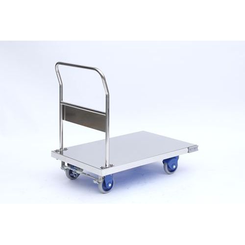 【お役目用/新品】【金沢鉄道車両】静音ステンレス鋼手押し車 SUS-302GS+FB 幅930×奥ぶかさ600高さ875【貨物輸送別途積もり書き】