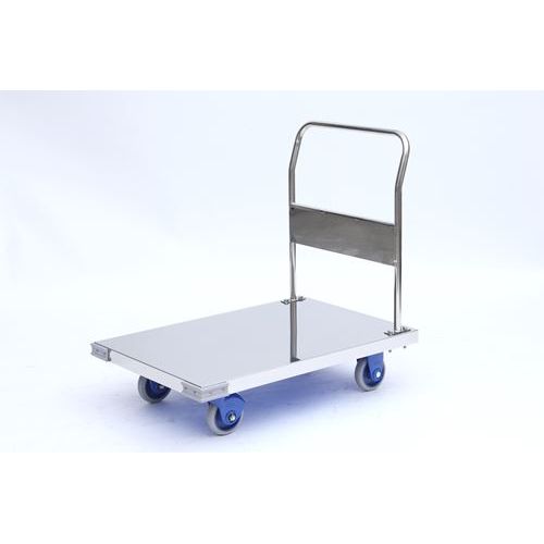 【お役目用/新品】【金沢鉄道車両】静音ステンレス鋼手押し車 SUS-302GS 幅910×奥ぶかさ600高さ875【貨物輸送別途積もり書き】
