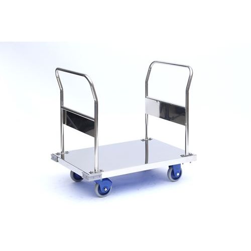【御勤め用/新品】【金沢鉄道車両】静音ステンレス鋼手押し車 SUS-303GS 幅920×奥ふかさ600高さ875【貨物輸送別途積もり書き】