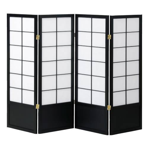 【KOEKI】和風衝立4連 JP-S120-4(BK)/新品/送料無料