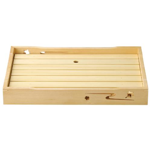 尺5寸春秋透かし盛込器 木 44.5&times;29.5&times;H6.2(cm)/業務用/新品/小物送料対象商品｜厨房機器と店舗用品 TENPOS