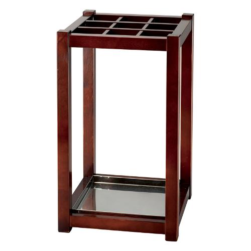 木製かさ立て 赤銅色 木 30×30×H50(糎)/お役目用/新品/貨物輸送無料