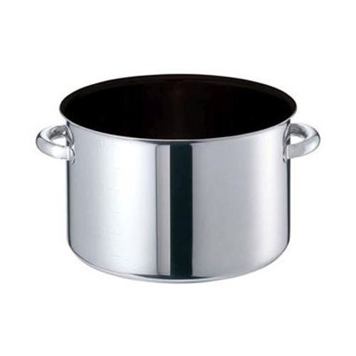 半寸胴鍋 モリブデンジII プラス 蓋無 (目盛付) 27cm 【 業務用 】【送料無料】 /テンポス｜厨房機器と店舗用品 TENPOS