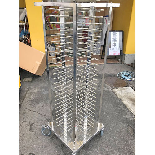 【中古】ディッシュ・スタック 100-4P 幅600×奥行600×高さ1790 【送料無料】【業務用】【飲食店 店舗 厨房機器 食器棚 業務用食器棚】