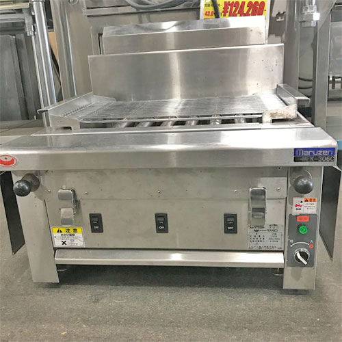 【実業家最長1年引きうける】【中古】下火式焼物器 マルゼン MEK-306C 幅600×奥ふかさ610×高さ320 三相200V 【貨物輸送別途積もり書き】【御勤め用】【飲食店 バス発着場 勝手もと備品 グリラー 焼物器 御勤め用グリラー 御勤め用焼物器】