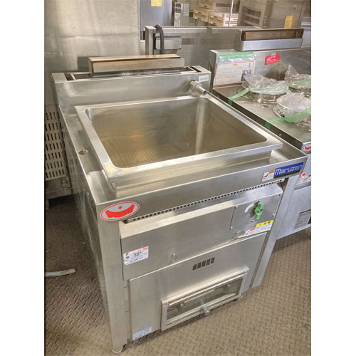 【中古】うどん釜 マルゼン MGU-HM067-R 幅600×奥行680×高さ800 都市ガス 【送料別途見積】【業務用】【飲食店 店舗 厨房機器 ゆで麺機 業務用ゆで麺機】