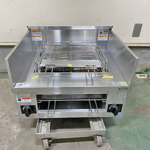 【実業家最長1年引きうける】【中古】下火式焼物器 タニコー TMG-061G 幅650×奥ふかさ550×高さ300 都市屁っ放り 【貨物輸送別途積もり書き】【御勤め用】【飲食店 バス発着場 勝手もと備品 グリラー 焼物器 御勤め用グリラー 御勤め用焼物器】