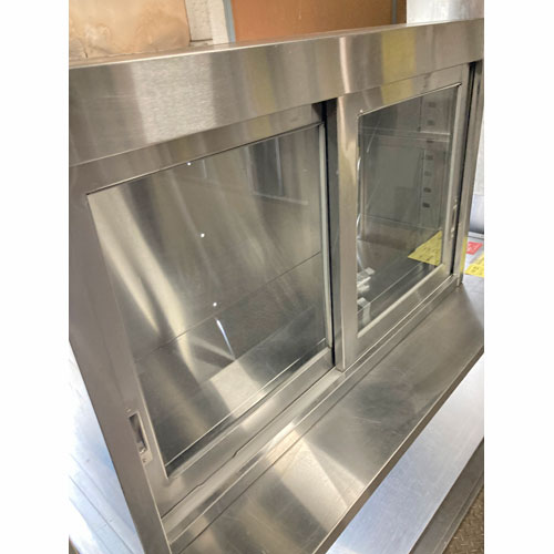 【中古】吊収納家具(瑠璃扉) 幅950×奥ぶかさ350×高さ600 【貨物輸送別途積もり書き】【お役目用】【飲食店 バス発着場 勝手もと設備 吊収納家具 お役目用吊収納家具】