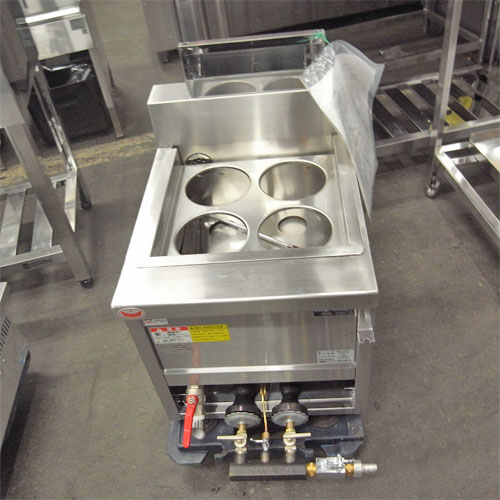 市場 中古 卓上ガスラーメン釜4テボ 幅400×奥行520×高さ400 送料別途 うファッション マルゼン ラーメン釜 MRK-045TB 調理機器