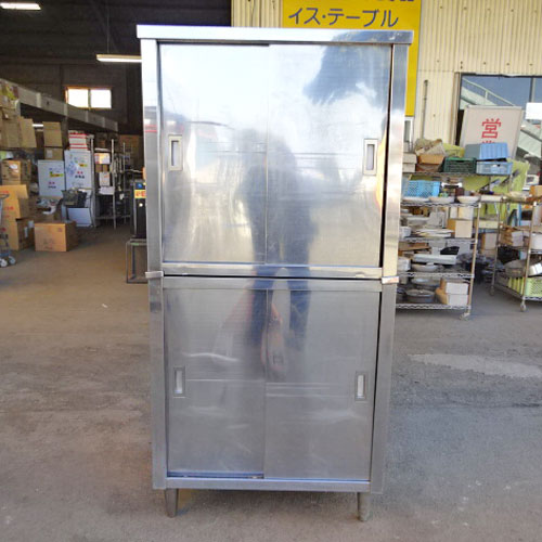 【中古】食器収納家具 BGなし 幅900×奥ぶかさ600×高さ1900 【貨物輸送別途積もり書き】【お役目用】【飲食店 バス発着場 勝手もと設備 食器棚 お役目用食器棚】