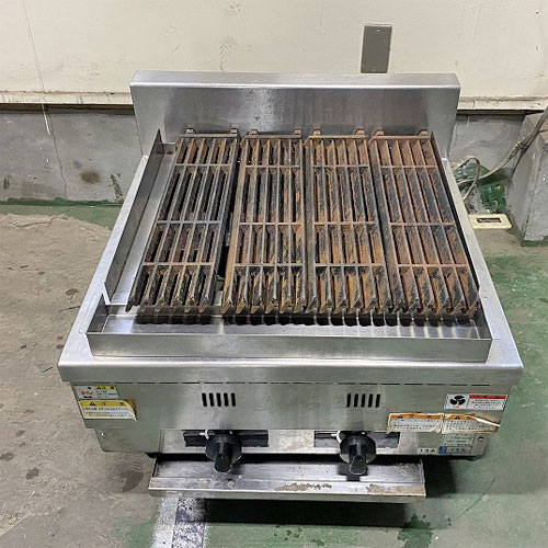 【実業界最長1年引き受ける】【中古】ハースグリラー タニコー N-TGH-60 幅600×奥ふかさ600×高さ300 都市屁っ放り 【貨物輸送無料】【御役目用】【飲食店 バス発着場 御厨子所計器 グリラー 焼物器 御役目用グリラー 御役目用焼物器】