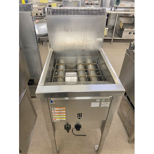 【実業界最長1年引きうける】【中古】一槽ガスフライヤー フジマック FGF18NB 幅450×奥ぶかさ600×高さ850 都市屁っ放り 【貨物輸送無料】【お勤め用】【飲食店 バス発着場 勝手もと機材 フライヤー お勤め用フライヤー】 業務用厨房機器・用品-キッチン用品・食器・調理器具-業務用フライヤー