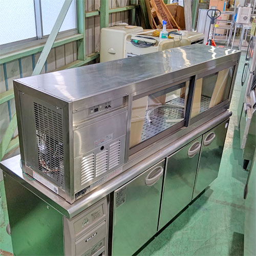 【実業家最長1年引きうける】【中古】ドリンクディスプレイショーケース 大穂製造所 OHS-PX-1800(特) 幅1800×奥ふかさ400×高さ515 【貨物輸送別途積もり書き】【御勤め用】【飲食店 バス発着場 勝手もと備品 冷蔵陳列棚 御勤め用冷蔵陳列棚】