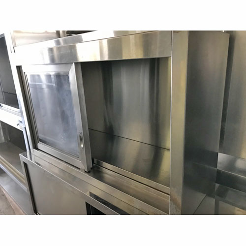 【中古】吊収納家具 BGなし 幅1000×奥ぶかさ350×高さ600 【貨物輸送別途積もり書き】【お役目用】【飲食店 バス発着場 勝手もと設備 吊収納家具 お役目用吊収納家具】
