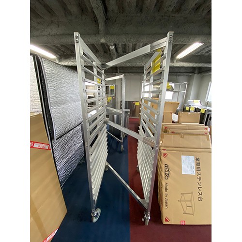 【中古】トレーラックカートZ型 BGなし 幅610&times;奥行780&times;高さ1760 【送料別途見積】【業務用】【飲食店 店舗 厨房機器 ラック シェルフ 業務用ラック 業務用シェルフ】｜厨房機器と店舗用品 TENPOS