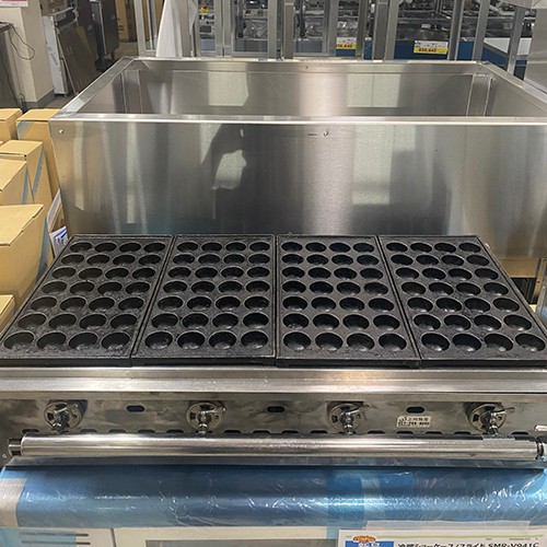 【業界最長1年保証】【中古】たこ焼き器 28穴プレート4枚 TS-284H 幅800×奥行395×高さ200 LPG(プロパンガス) 【送料別途見積】【業務用】【飲食店 店舗 厨房機器 特殊焼物器 業務用特殊焼物器】