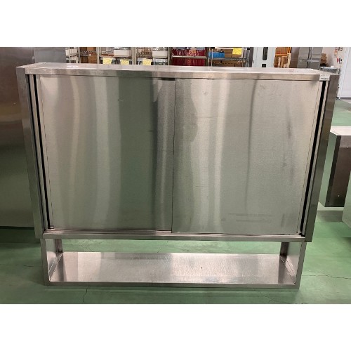 【中古】吊収納家具 下棚付き添い人 幅1500×奥ぶかさ350×高さ1250 【貨物輸送別途積もり書き】【お役目用】【飲食店 バス発着場 勝手もと設備 吊収納家具 お役目用吊収納家具】