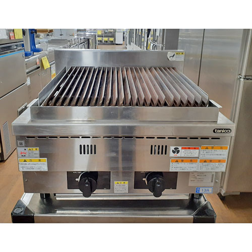 【実業家最長1年引きうける】【中古】ハースグリラー タニコー N-TGH-60 幅600×奥ふかさ600×高さ300 都市屁っ放り 【貨物輸送無料】【御勤め用】【飲食店 バス発着場 勝手もと備品 グリラー 焼物器 御勤め用グリラー 御勤め用焼物器】