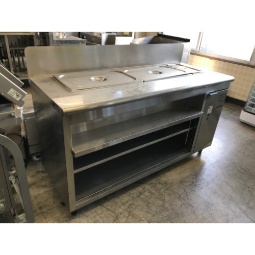 【中古】ウォーマーテーブル ニチワ電機 EWT-1500A 幅1500×奥ふかさ600×高さ800 三相200V 【貨物輸送別途積もり書き】【御勤め用】【飲食店 バス発着場 御厨子所器機 ウォーマー 御勤め用ウォーマー】