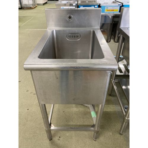 【中古】一槽シンク BGあり 幅450×奥行650×高さ800 【送料別途見積】【業務用】【飲食店 店舗 厨房機器 一槽シンク 業務用一槽シンク】