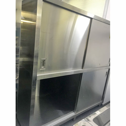 【中古】食器棚 幅1700×奥ぶかさ750×高さ1800 【貨物輸送別途積もり書き】【お役目用】【飲食店 バス発着場 勝手もと設備 食器棚 お役目用食器棚】