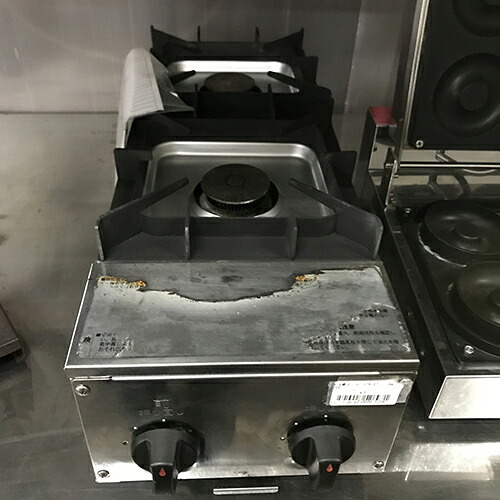 【中古】卓上ガスコンロ 山岡金属元素 STK-572 幅220×奥ふかさ600×高さ193 都市屁っ放り 【貨物輸送無料】【御勤め用】【飲食店 バス発着場 勝手もと備品 卓上ガスコンロ 御勤め用卓上ガスコンロ】