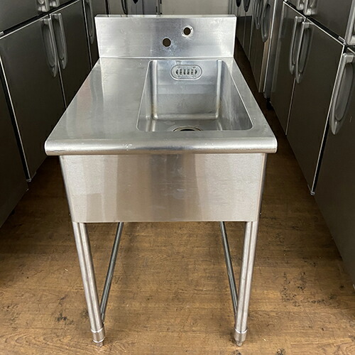 特注品 業務用 1槽シンク ２口蛇口付き 幅450×奥700×高さ850(mm) 特注品 業務用 1槽シンク 2口蛇口付き 幅450×奥700×高さ850(mm) 業務