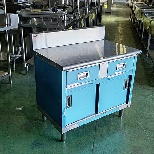 【中古】調理台 引戸引出し付き BGあり マルゼン MHD-096X 幅900&times;奥行600&times;高さ800 【送料別途見積】【業務用】【飲食店 店舗 厨房機器 調理台 業務用調理台】｜厨房機器と店舗用品 TENPOS