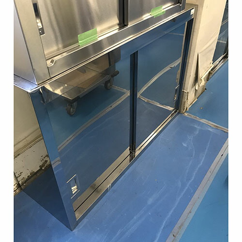 【中古】吊戸棚 両面引戸 BGなし 幅1200×奥行400×高さ800 【送料別途見積】【業務用】【飲食店 店舗 厨房機器 吊戸棚 業務用吊戸棚】