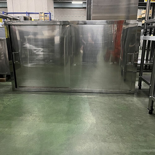 【中古】吊収納家具 BGなし 幅1450×奥ぶかさ270×高さ800 【貨物輸送別途積もり書き】【お役目用】【飲食店 バス発着場 勝手もと設備 吊収納家具 お役目用吊収納家具】