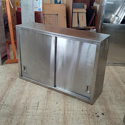 【中古】吊収納家具 幅1200×奥ふかさ350×高さ800 【貨物輸送別途積もり書き】【御役目用】【飲食店 バス発着場 勝手もと機械 吊収納家具 御役目用吊収納家具】 業務用厨房ラック-業務用厨房用品