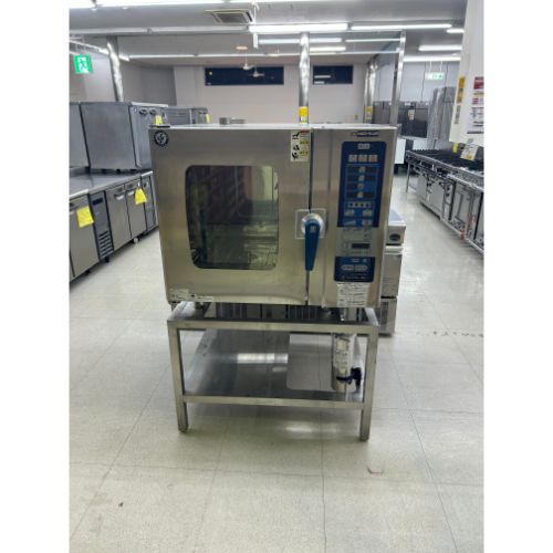 【業界最長1年保証】【中古】スチームコンベクションオーブン 架台付き ニチワ電機 SCOS-61RH-R 幅900×奥行880×高さ1395 三相200V 【送料別途見積】【業務用】【飲食店 店舗 厨房機器 オーブン 業務用オーブン】