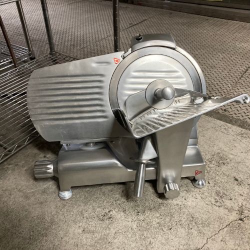 【実業界最長1年引き請ける】【中古】ミートスライサー 千葉加工所 EN-250 幅480×奥ふかさ410×高さ360 【貨物輸送別途積もり書き】【お役目用】【飲食店 バス発着場 勝手もと装置 スライサー お役目用スライサー】
