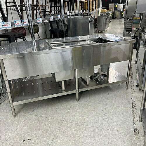 【中古】サーバー台 幅1750×奥行700×高さ800 【送料別途見積】【業務用】【飲食店 店舗 厨房機器 特殊シンク 業務用特殊シンク】|厨房機器と店舗用品 TENPOS