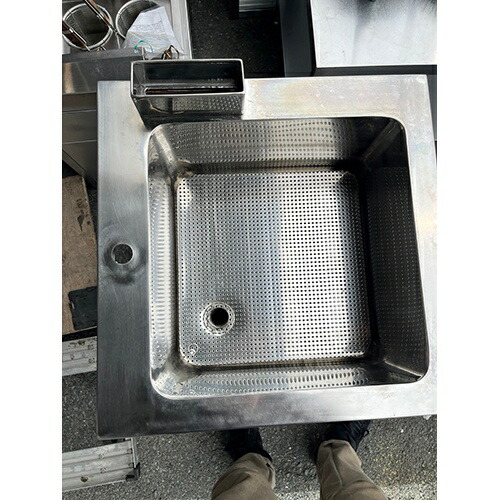 楽天市場】1槽シンク 幅450×奥行450×高さ800 バックガード高さ100(mm