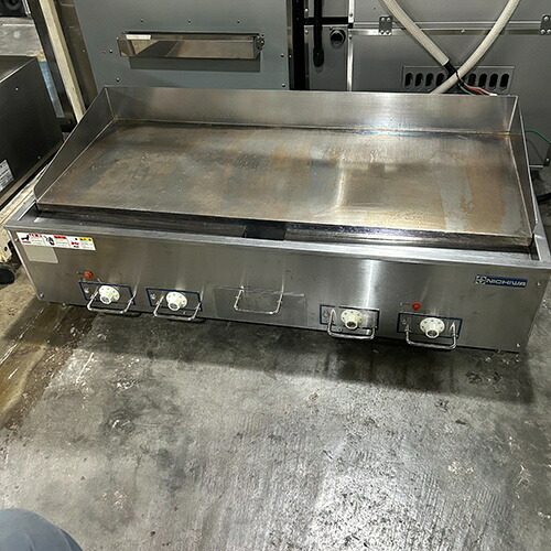【中古】電気グリドル ニチワ電機 TEG-1200 幅1200×奥行600×高さ300 三相200V 【送料別途見積】【業務用】【飲食店 店舗 厨房機器 グリドル 鉄板焼器 業務用グリドル 業務用鉄板焼器】