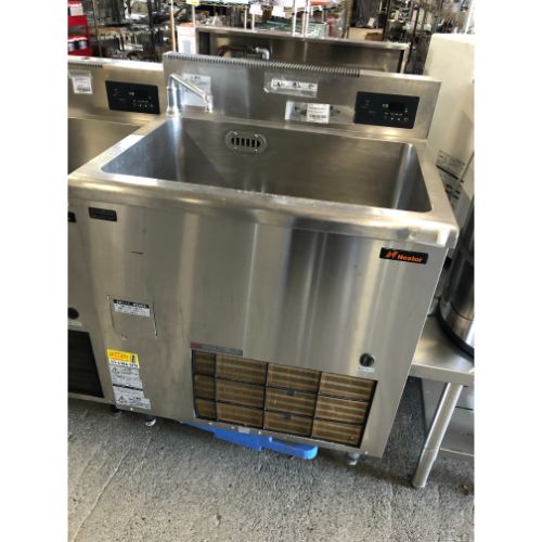 【実業界最長1年引き請ける】【中古】シンク付き添い人冷水機 ネスター CWS-08S75A 幅750×奥ふかさ600×高さ950 三相200V 50サイクル専用 【貨物輸送別途積もり書き】【お役目用】【飲食店 バス発着場 勝手もと装置 冷水器 お役目用冷水器】