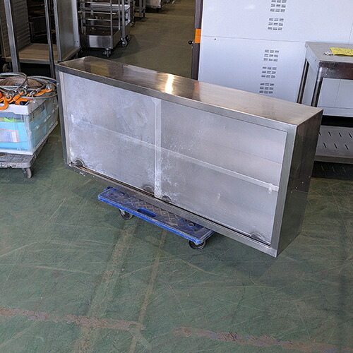 【中古】吊収納家具 幅1350×奥ぶかさ250×高さ600 【貨物輸送別途積もり書き】【お役目用】【飲食店 バス発着場 勝手もと設備 吊収納家具 お役目用吊収納家具】