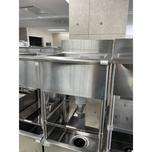 【中古】一槽シンク BGあり 幅600×奥行600×高さ850 【送料別途見積】【業務用】【飲食店 店舗 厨房機器 一槽シンク 業務用一槽シンク】