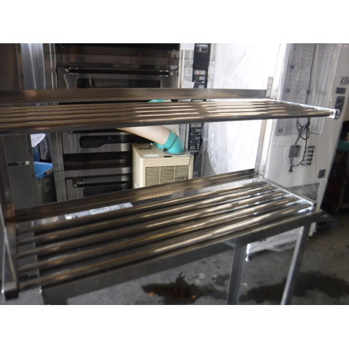 【中古】煙管棚 2段 BGなし 幅900×奥ぶかさ270×高さ300 【貨物輸送別途積もり書き】【お役目用】【飲食店 バス発着場 勝手もと設備 煙管棚 お役目用煙管棚】