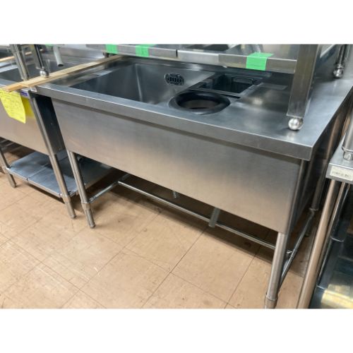 【中古】ソイルドシンク ダスト付き BGあり 幅1200&times;奥行700&times;高さ850 【送料無料】【業務用】【飲食店 店舗 厨房機器 特殊シンク 業務用特殊シンク】｜厨房機器と店舗用品 TENPOS